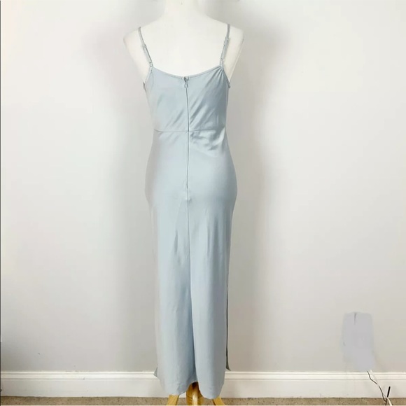 COPY - BHDLN Cali Satin Charmeuse Midi Dress in Dusty Blue - Picture 4 of 7